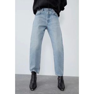 NWT ZARA LOW RISE BOYFRIEND JEANS Blogger Favorite Light Wash Baggy Relaxed 6